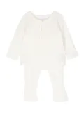 Tartine Et Chocolat pointelle-knit cardigan and trousers - White