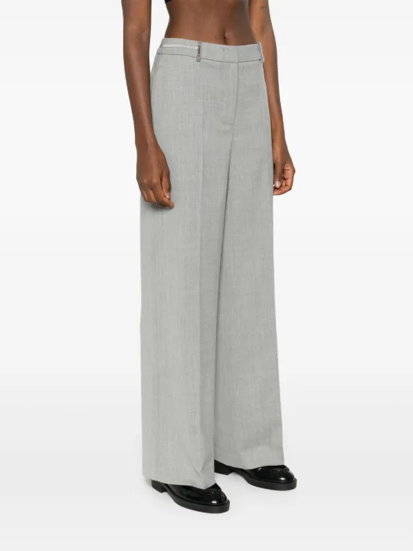 Pantalon Punto Mujer Pantalon Gris Mango Mujer Pantalón Ancho