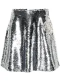 Genny sequinned mini skirt - Silver