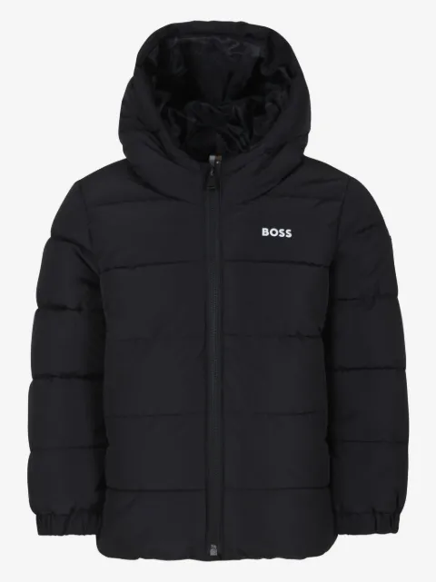 BOSS Kidswear logo-print padded jacket
