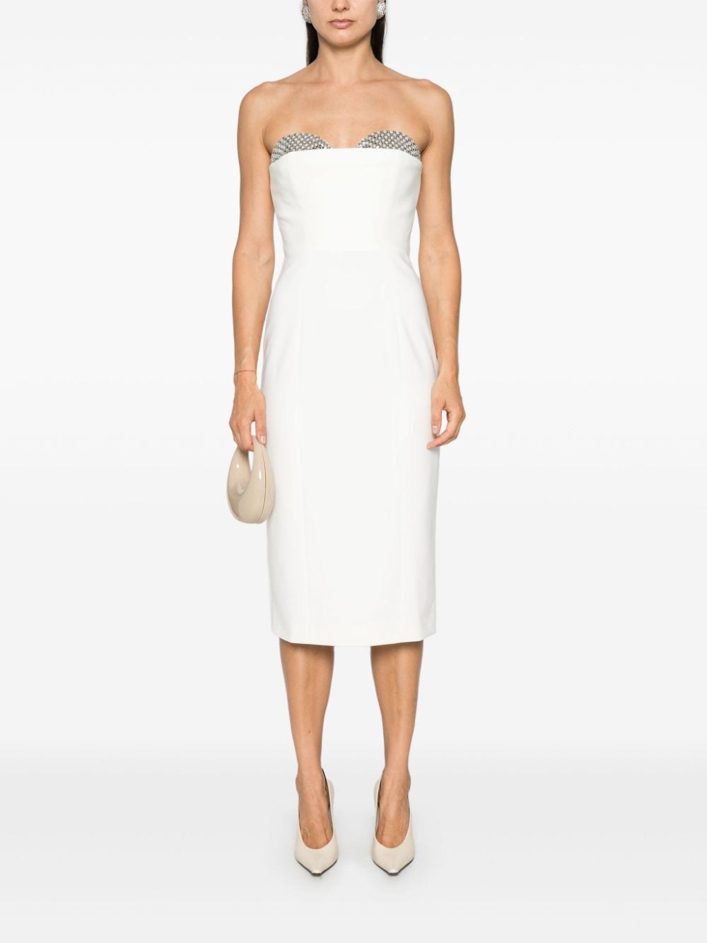 Shop Genny Bustier-style Dress In White