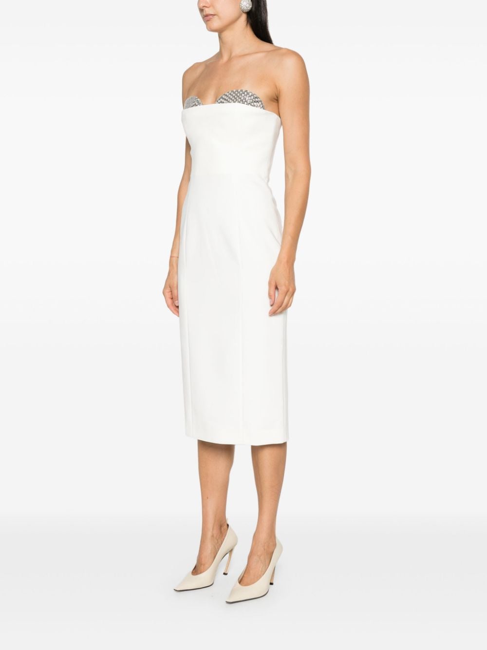 Shop Genny Bustier-style Dress In White