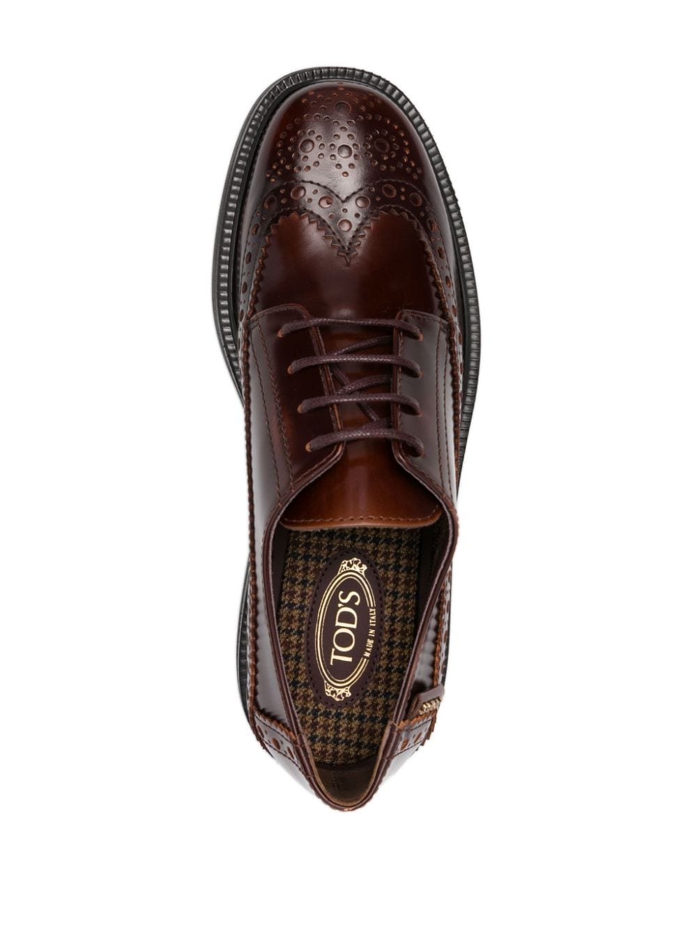 Shop Tod's Leather Oxfords In Brown