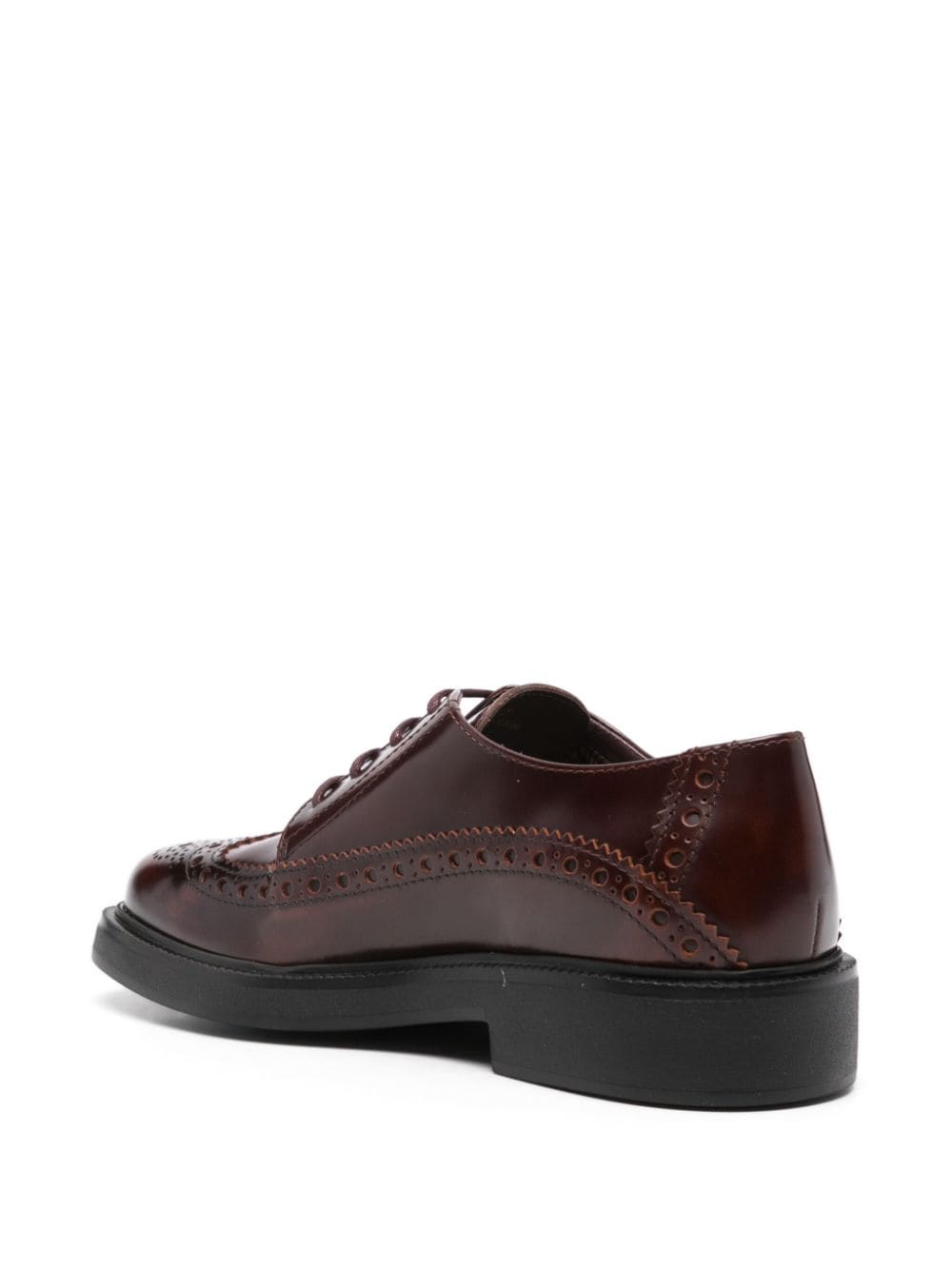 Shop Tod's Leather Oxfords In Brown