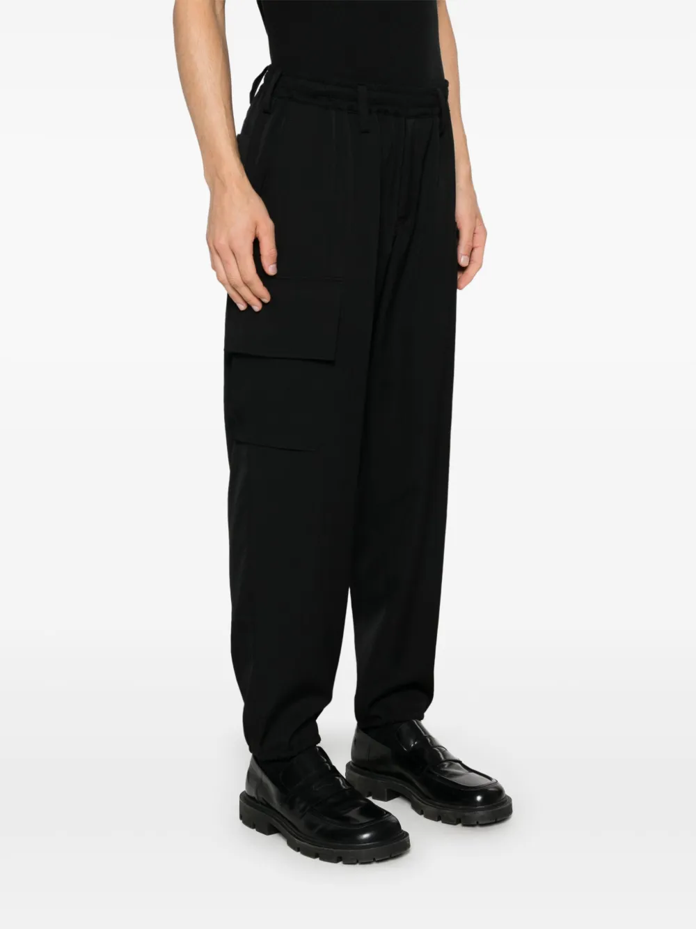 Yohji Yamamoto Wollen broek Zwart