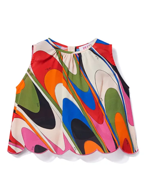 PUCCI Junior blusa con estampado Onde