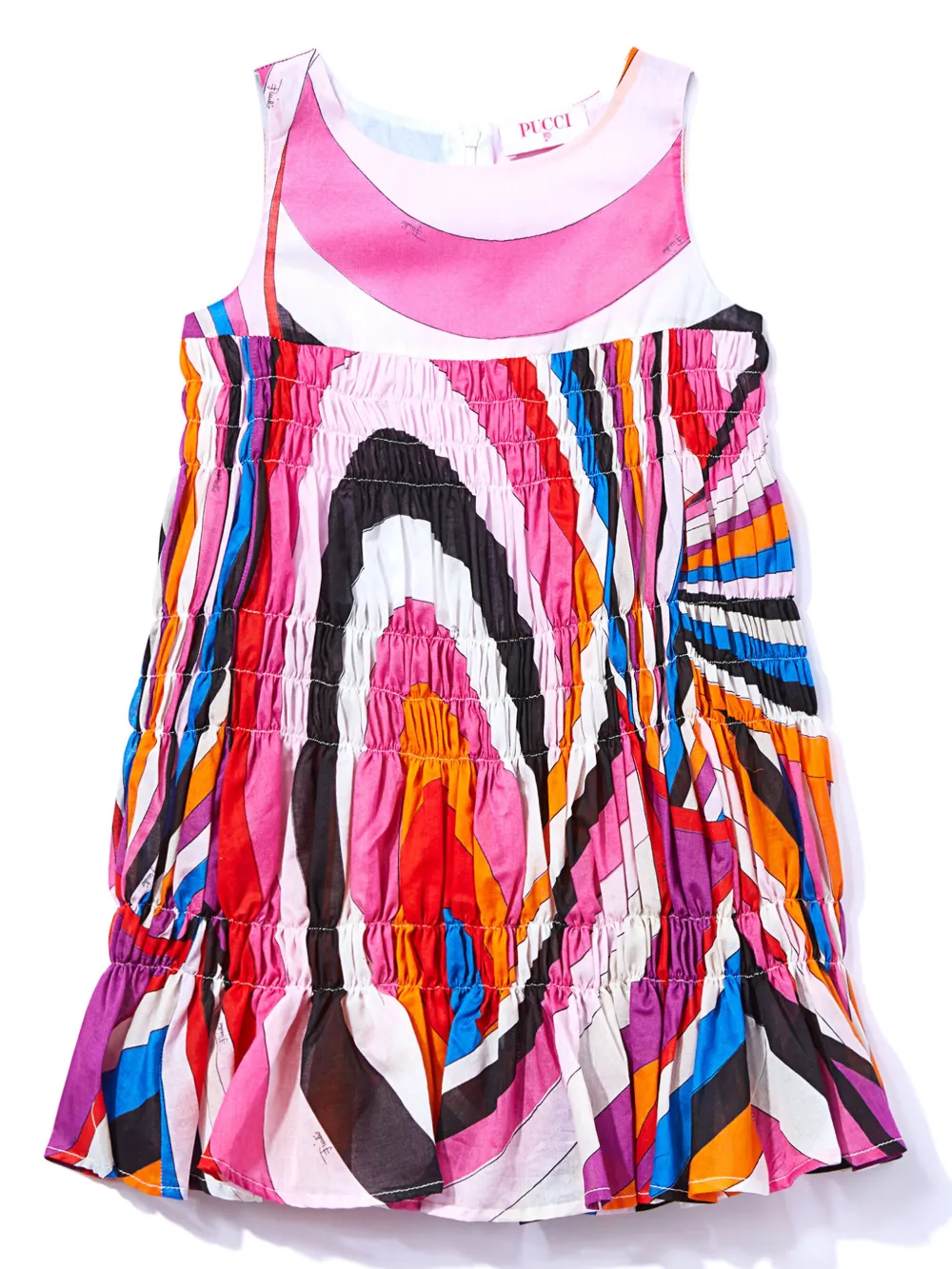 PUCCI Junior robe froncée à imprimé Iride | rose | Image 1