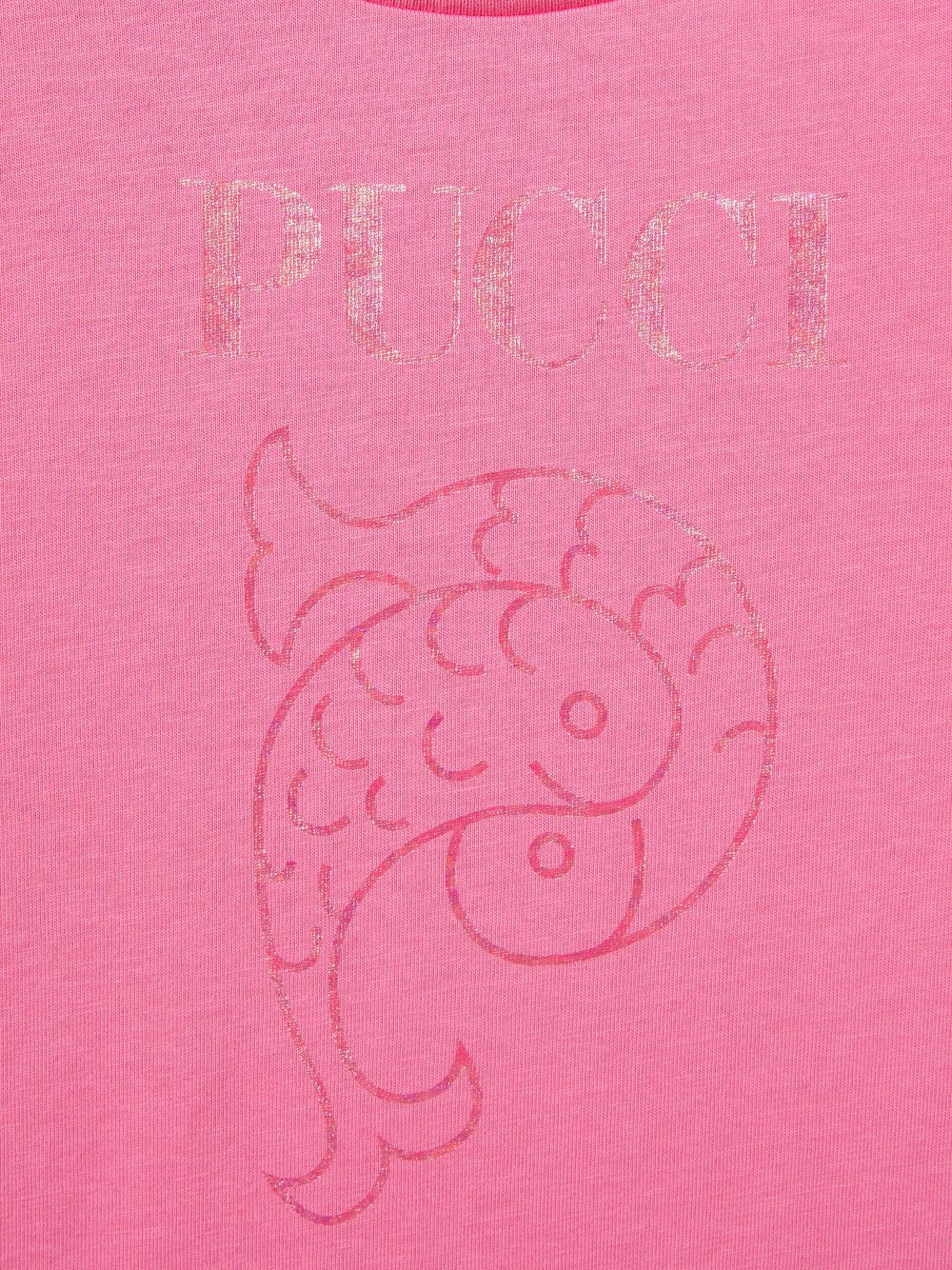 PUCCI Junior Katoenen T-shirt met logoprint Roze