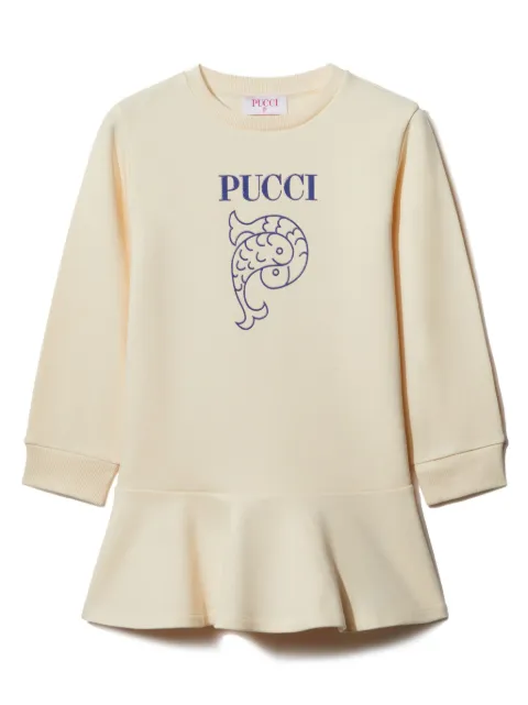 PUCCI Junior logo-print cotton dress