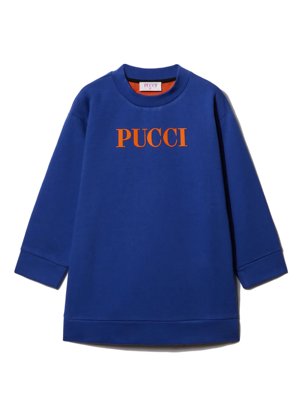 PUCCI Junior logo-print cotton dress | Blue | Image 1
