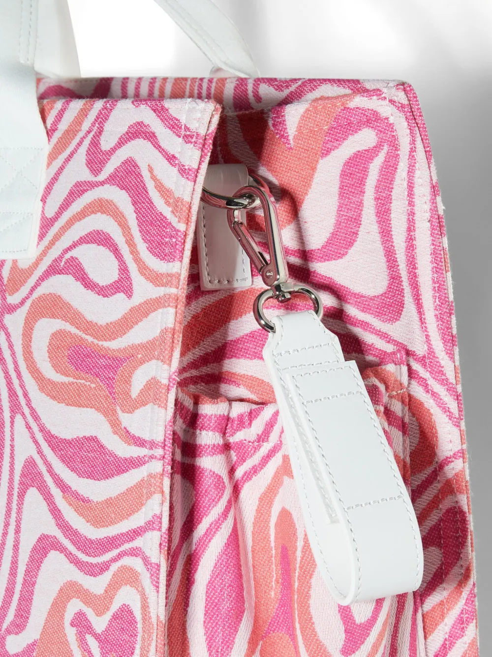 PUCCI Junior Denim luiertas met Marmo-jacquard Roze