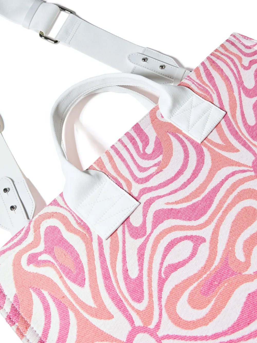 PUCCI Junior Denim luiertas met Marmo-jacquard Roze