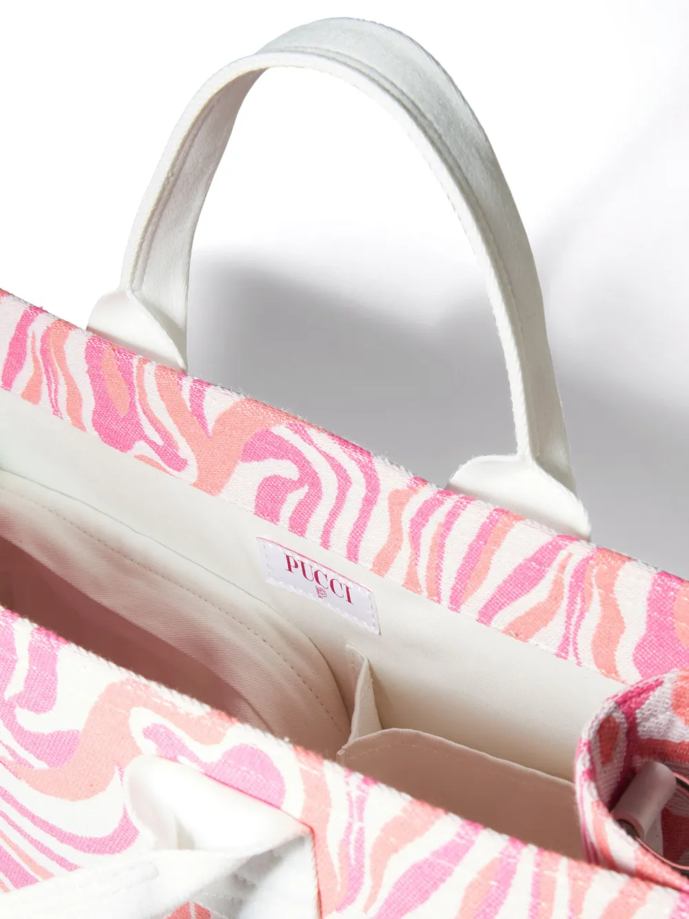 PUCCI Junior Denim luiertas met Marmo-jacquard Roze