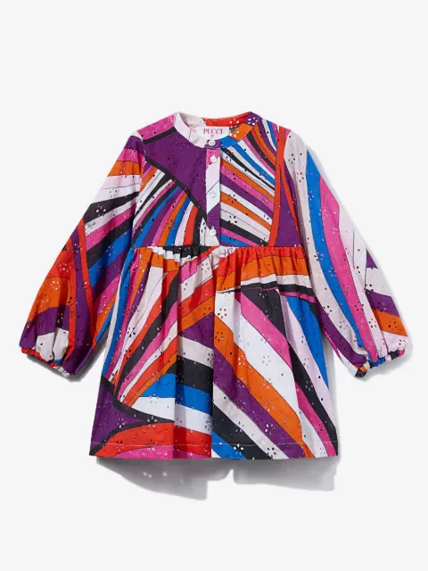 PUCCI Junior vestido con estampado abstracto
