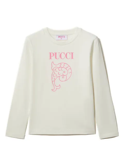 PUCCI Junior playera con logo estampado