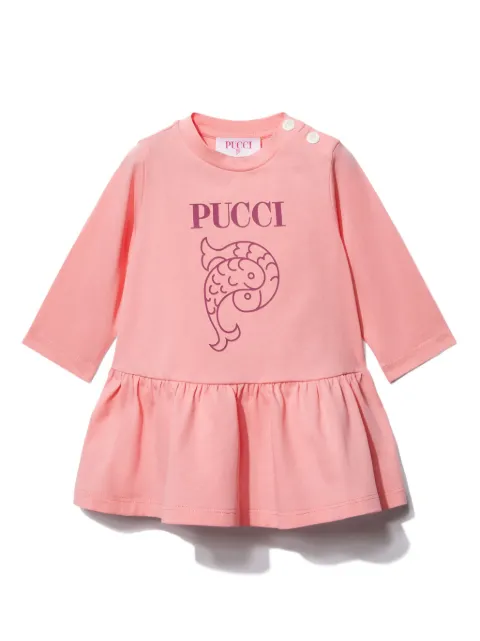 PUCCI Junior Vestido com estampa de logo