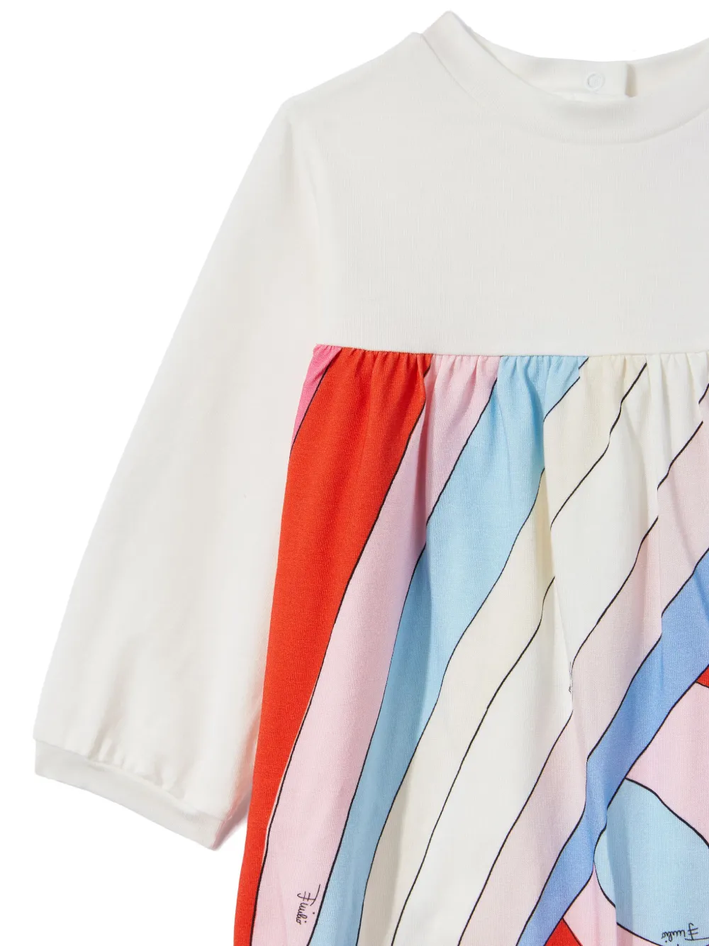 Shop Pucci Junior Iride-print Babygrow Set In White