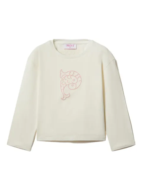 PUCCI Junior logo-print cotton T-shirt