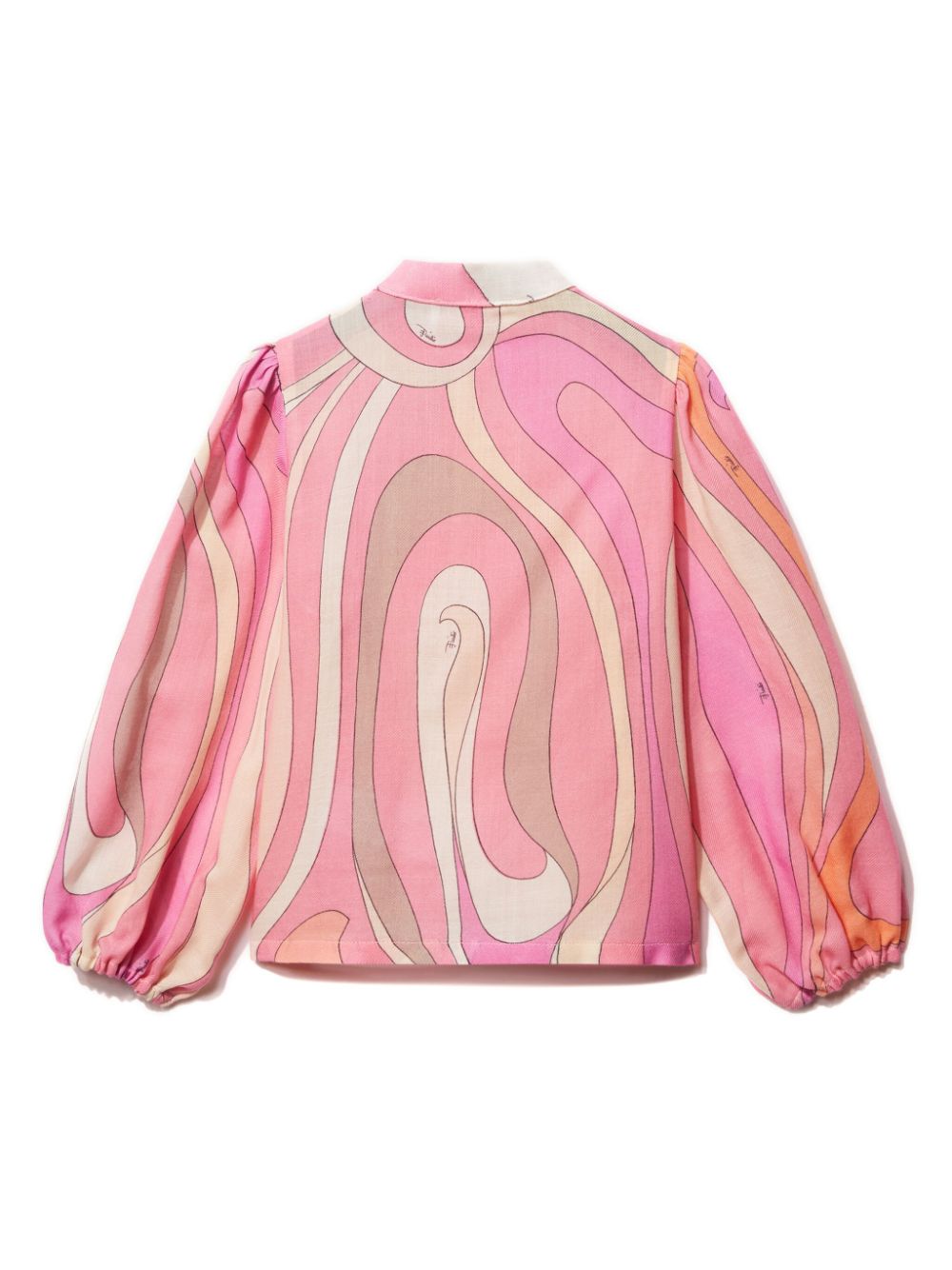 PUCCI Junior Marmo-print wool blouse - Roze