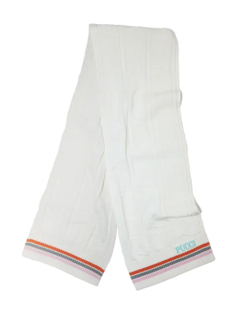 PUCCI Junior écharpe en maille à logo imprimé