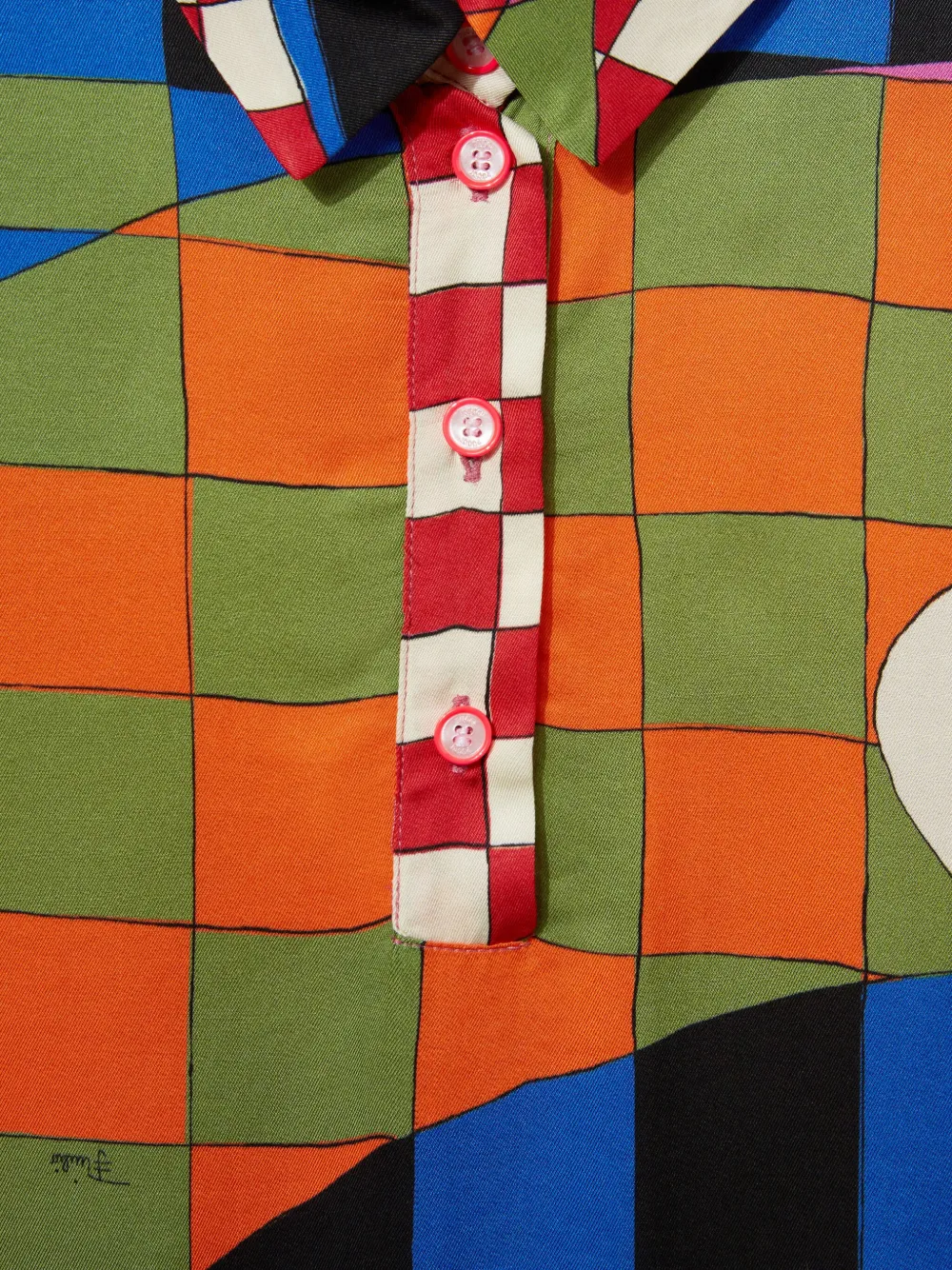 PUCCI Junior Jurk met Giardino-print Rood
