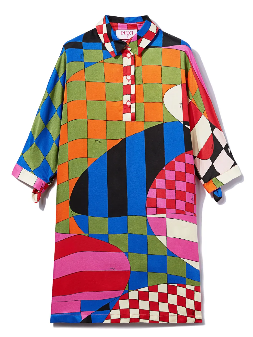 PUCCI Junior Kleid mit Giardino-Print | Rot | Image 1