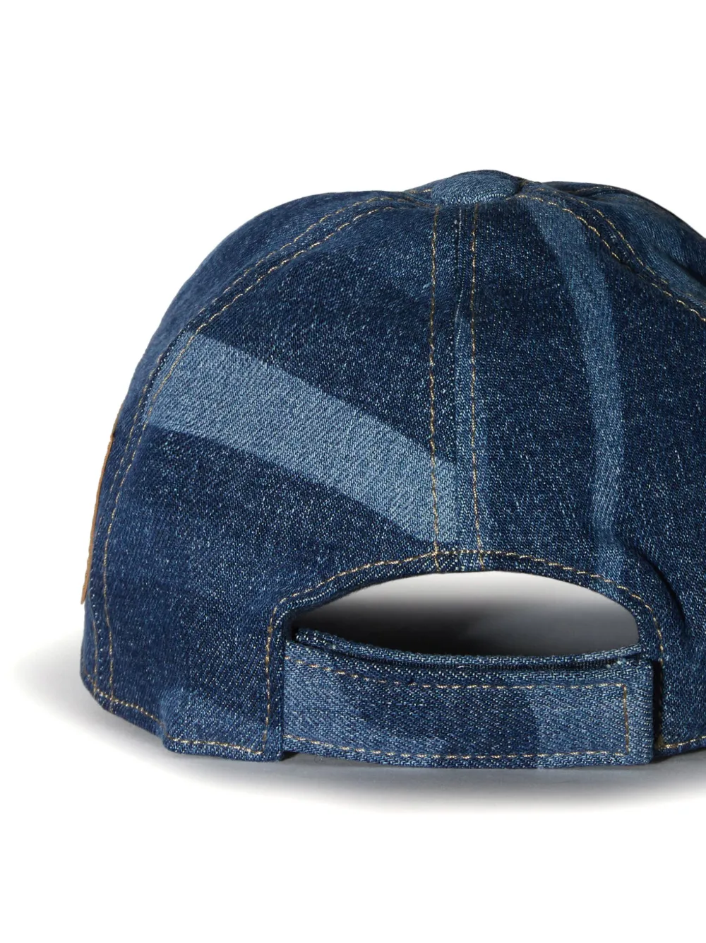 Shop Pucci Junior Marmo-print Denim Cap In Blue