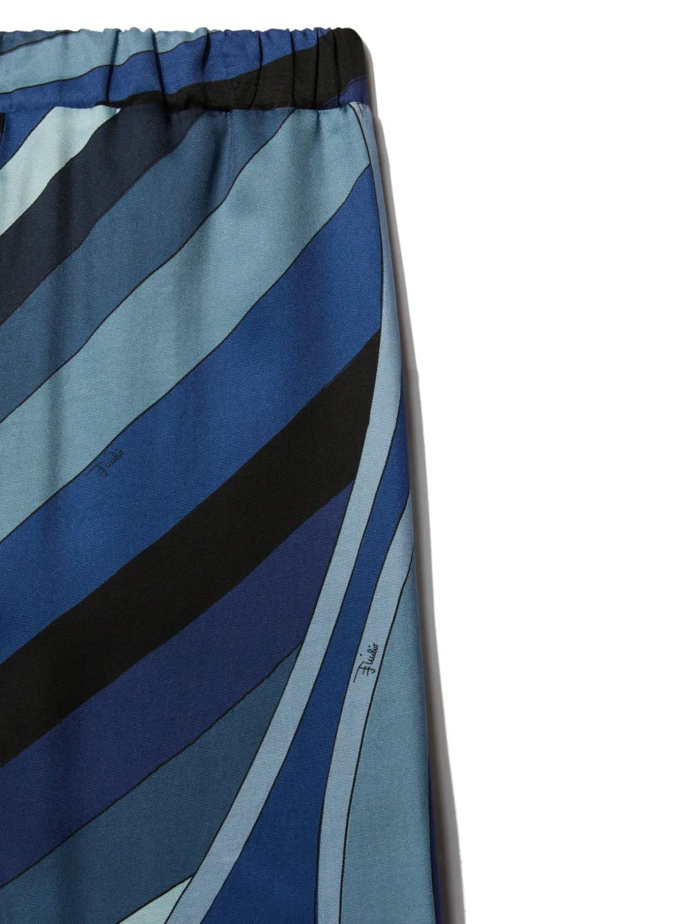 Shop Pucci Junior Iride Print Trousers In Blue