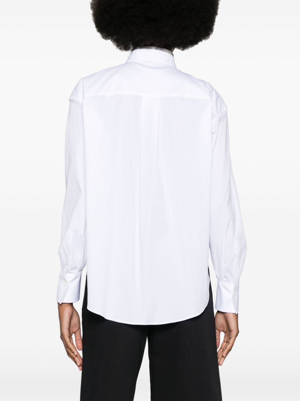 Shop Brunello Cucinelli Bead-detailed Shirt In White