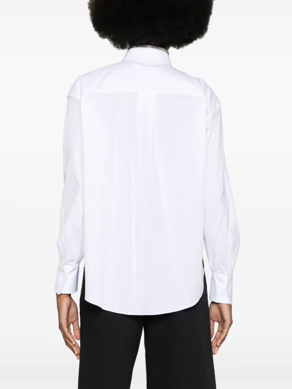 ワンピース BRUNELLO CUCINELLI Camicia con dettaglio catena di monili Brunello Cucinelli Camicia Gessata Con Catena Monili