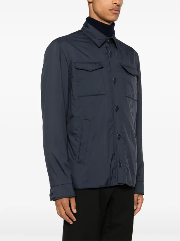 【送料&関税込】Herno Monogram Jacket Herno logo-plaque Jacket | Blue | FARFETCH