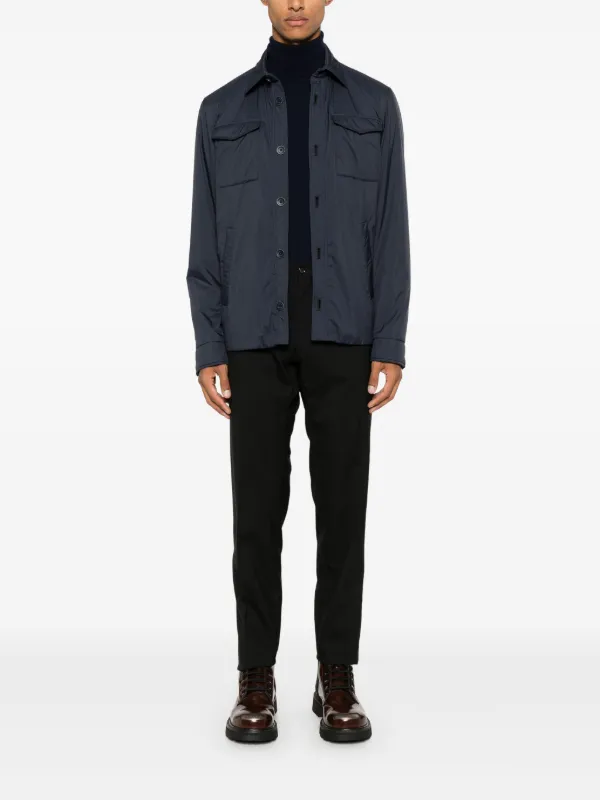 【送料&関税込】Herno Monogram Jacket Herno logo-plaque Jacket | Blue | FARFETCH