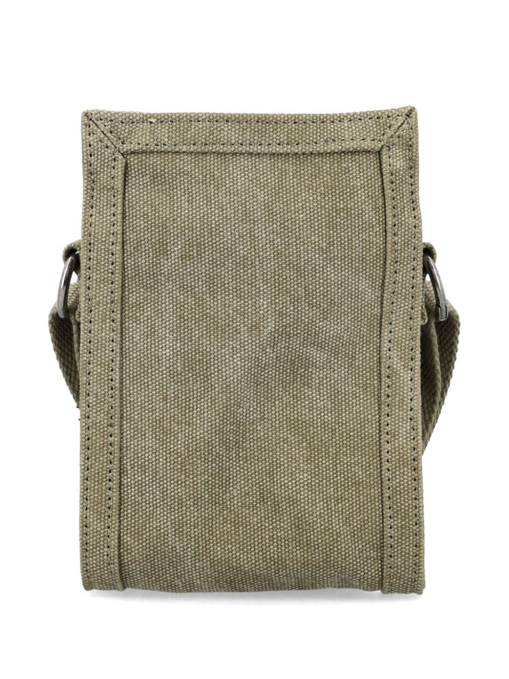 Shop Apc Logo Print Mini Canvas Messenger Bag In Jaa