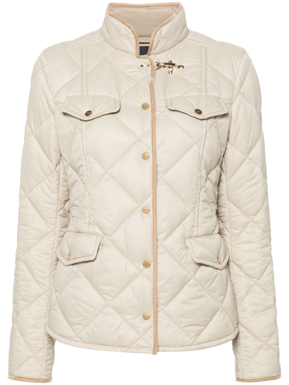 diamond-quilted jacket