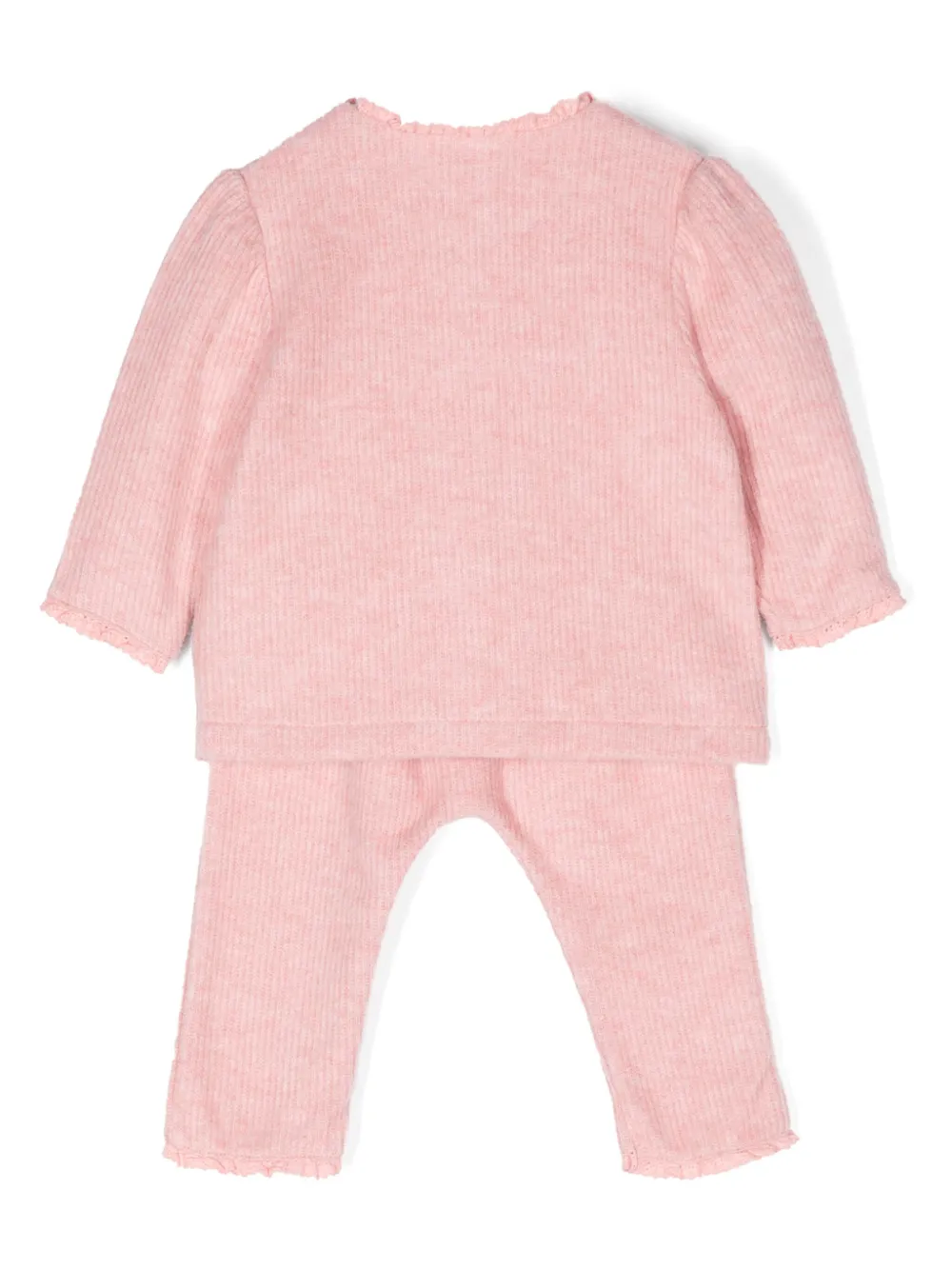 Tartine Et Chocolat Vest en legging met kanten afwerking Roze