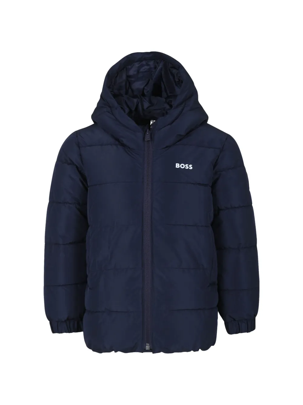 Shop Bosswear Logo-print Padded Jacket In Blue