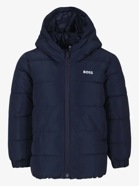 BOSS Kidswear logo-print padded jacket