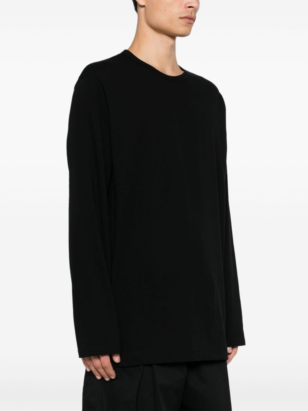 Shop Yohji Yamamoto Cotton T-shirt In Black