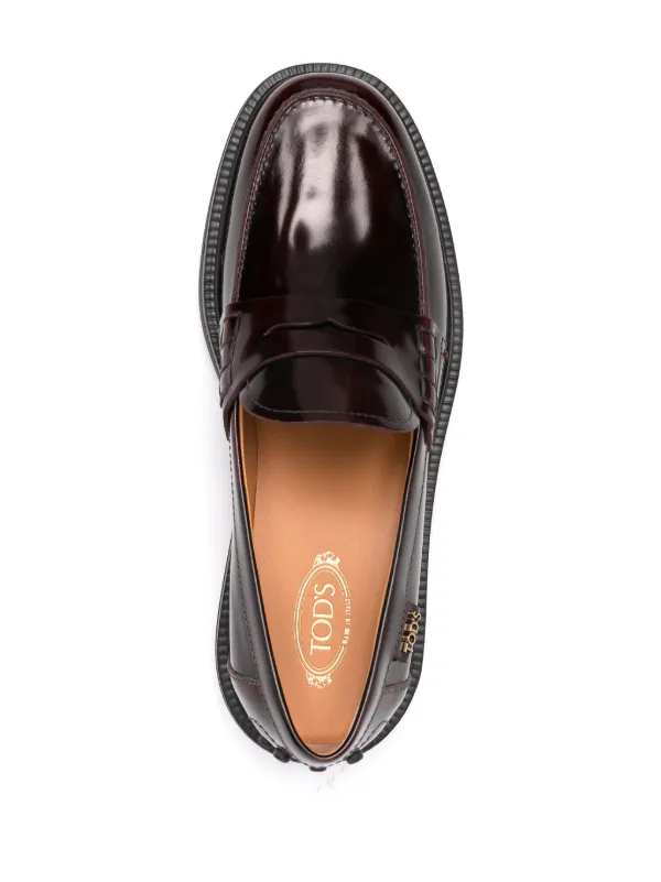 Tod's penny-slot Loafers | Red | FARFETCH