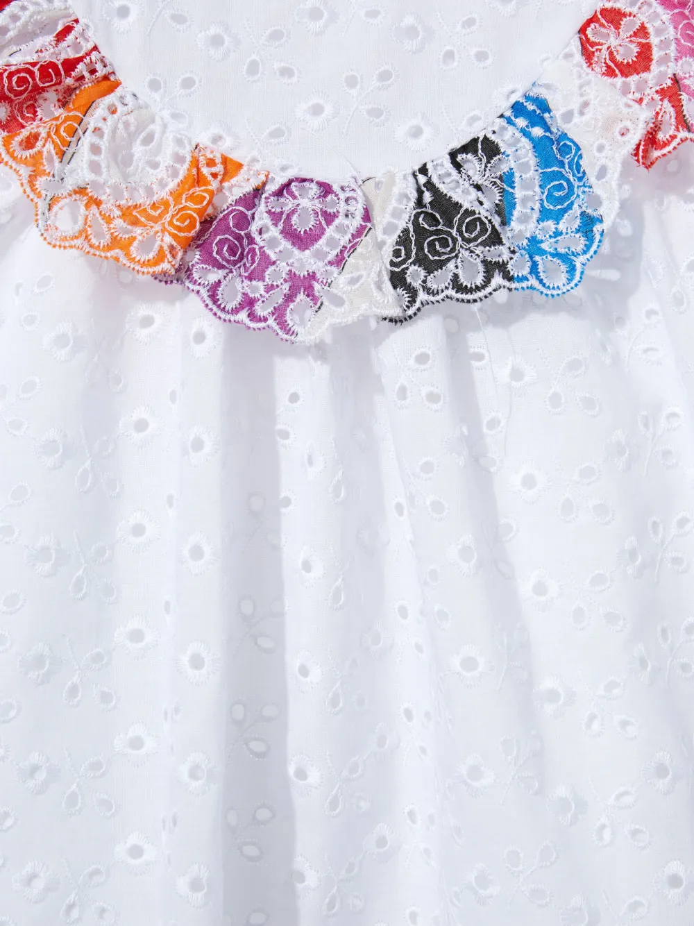 PUCCI Junior Jurk met broderie anglaise Wit