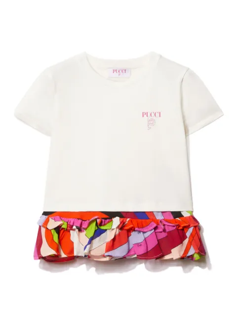 PUCCI Junior playera con logo estampado