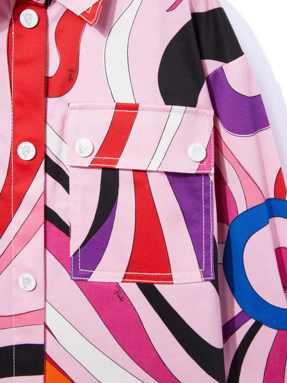PUCCI Junior Jurk met Marmo-print Roze