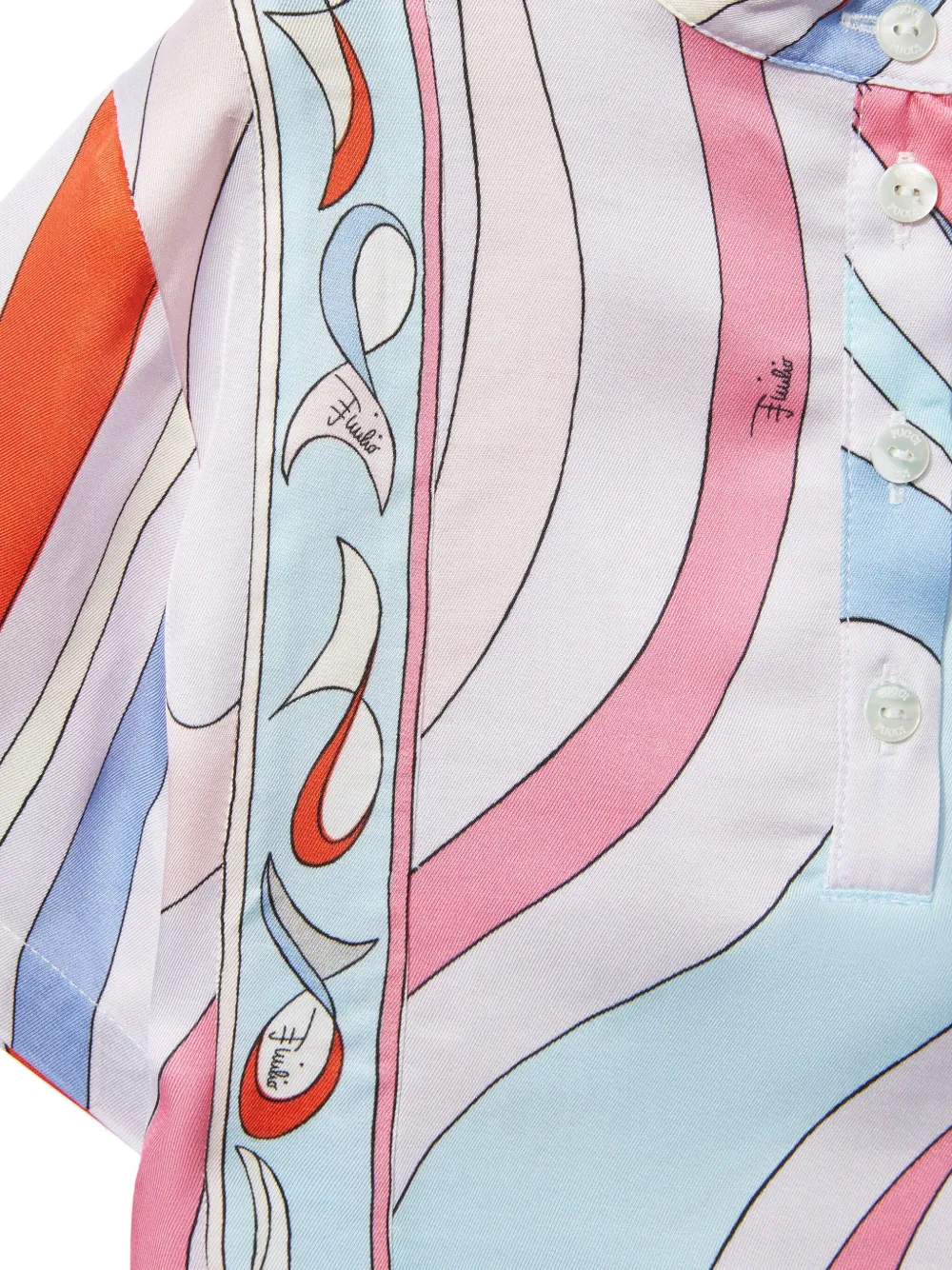 PUCCI JUNIOR MARMO-PRINT BUTTONED SHIRT