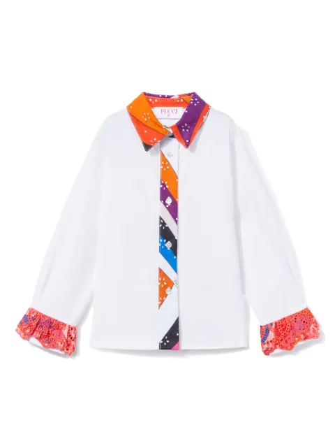 PUCCI Junior Iride-print poplin shirt