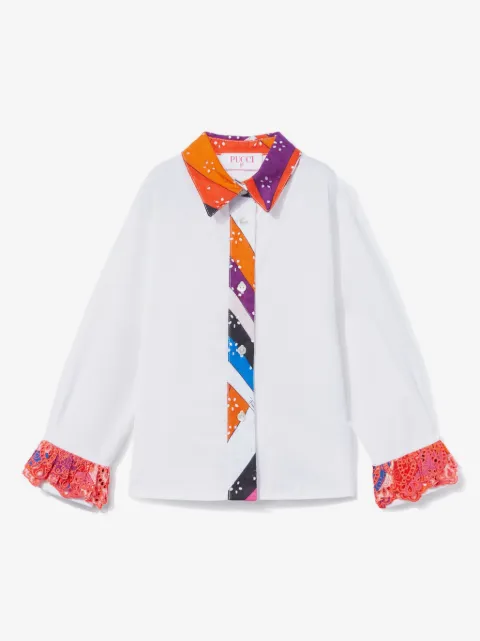 PUCCI Junior Iride-print poplin shirt