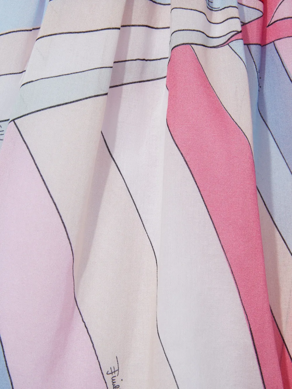 Shop Pucci Junior Iride-print Cotton Skirt In Pink