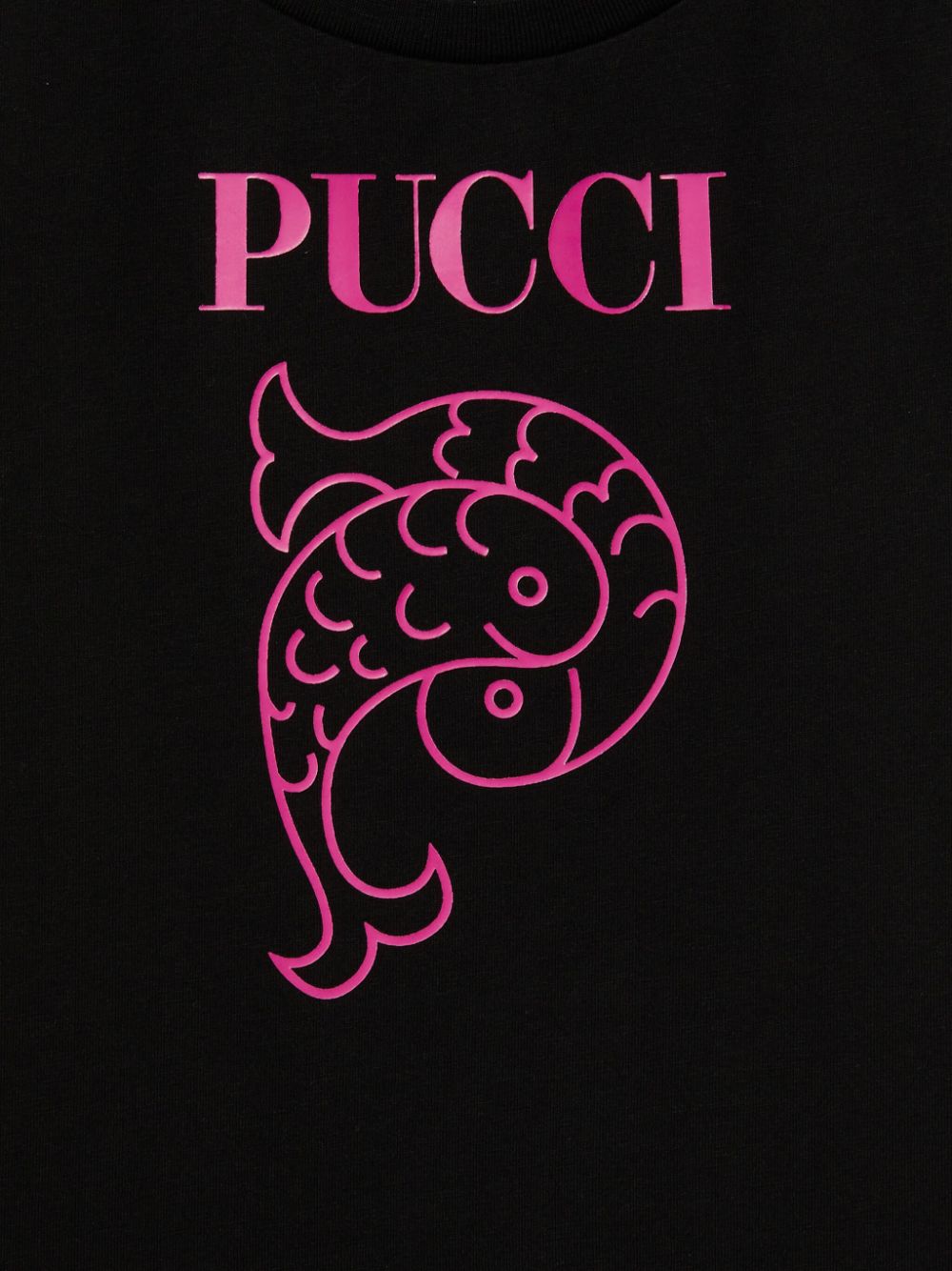 Shop Pucci Junior Logo-print Cotton T-shirt In Black