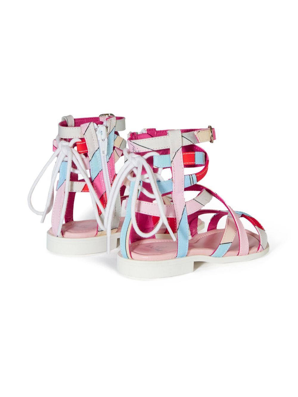 PUCCI Junior Iride-print sandals Pink