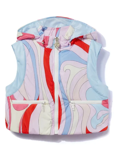PUCCI Junior chaleco con estampado Marmo