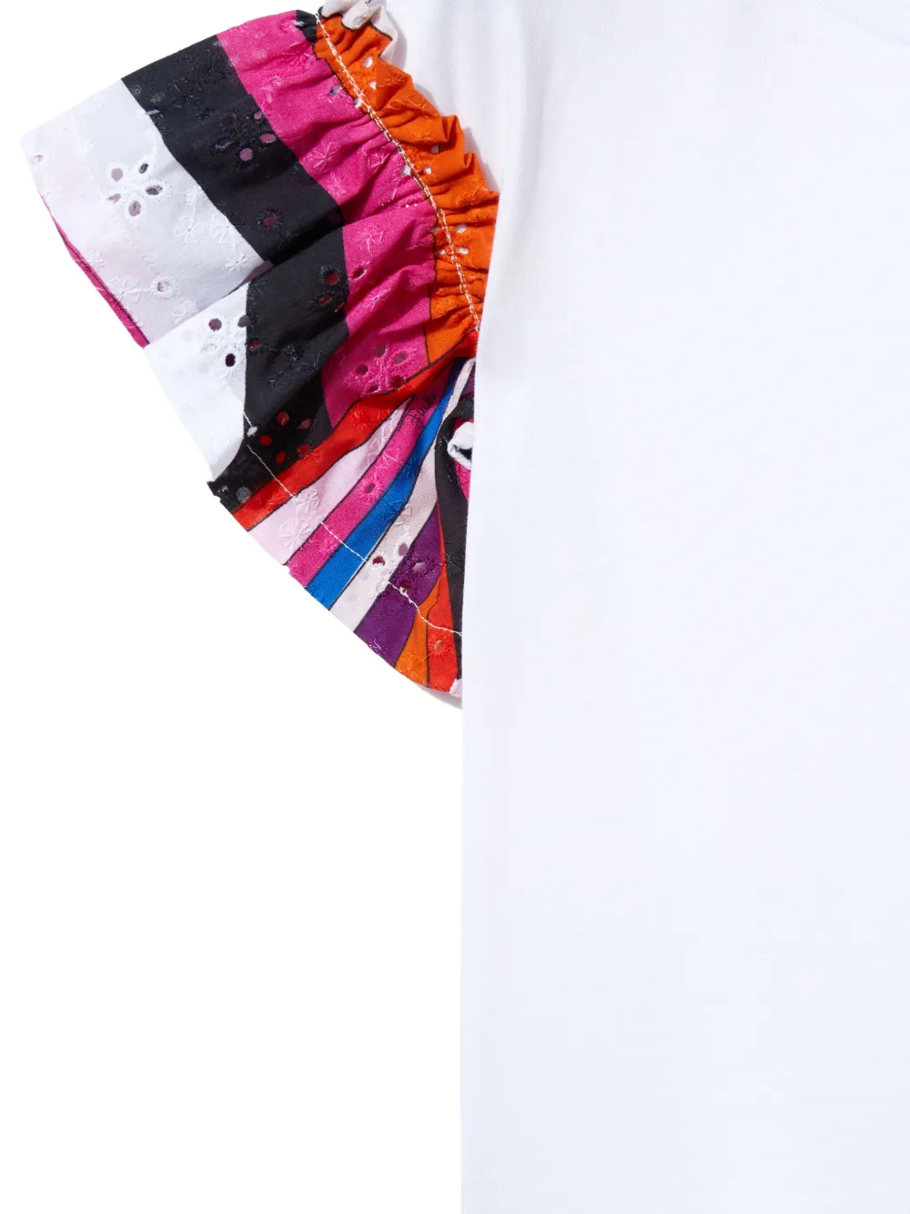 PUCCI Junior Katoenen T-shirt met Iride-print Wit